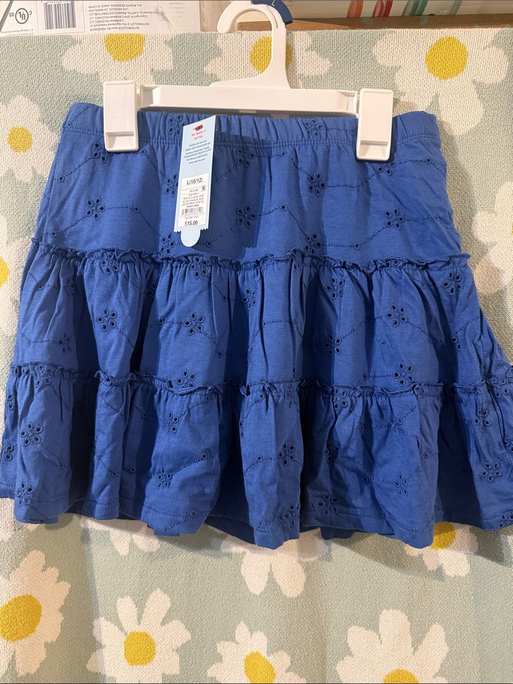 Cat & Jack Royal Blue Tiered Eyelet Skirt